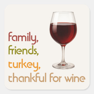 Moderne Thanksgiving-Typografie Cozy Fall Sticke Quadratischer Aufkleber