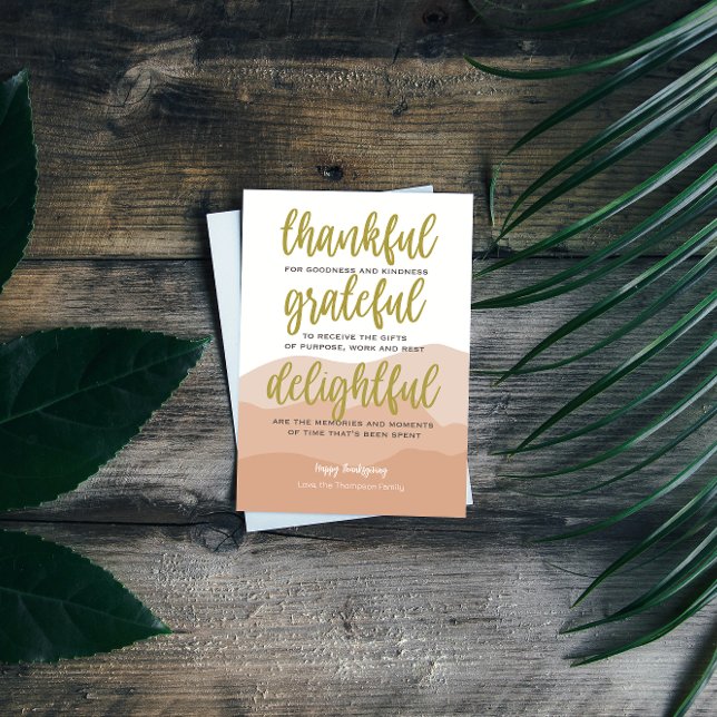 Moderne Thanky Script Erntedank Card (Von Creator hochgeladen)