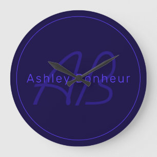 Moderne, tiefe Lila Farben  Coole Bezeichnung und  Große Wanduhr