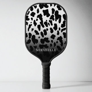 Moderne Tier süße Schwarz-Weiß-Kuh-Muster Pickleball Schläger