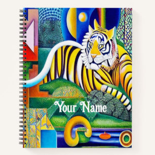 Moderne Tiger Art - Augenblick Notizbuch