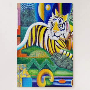 Moderne Tiger Art - Augenblick Puzzle