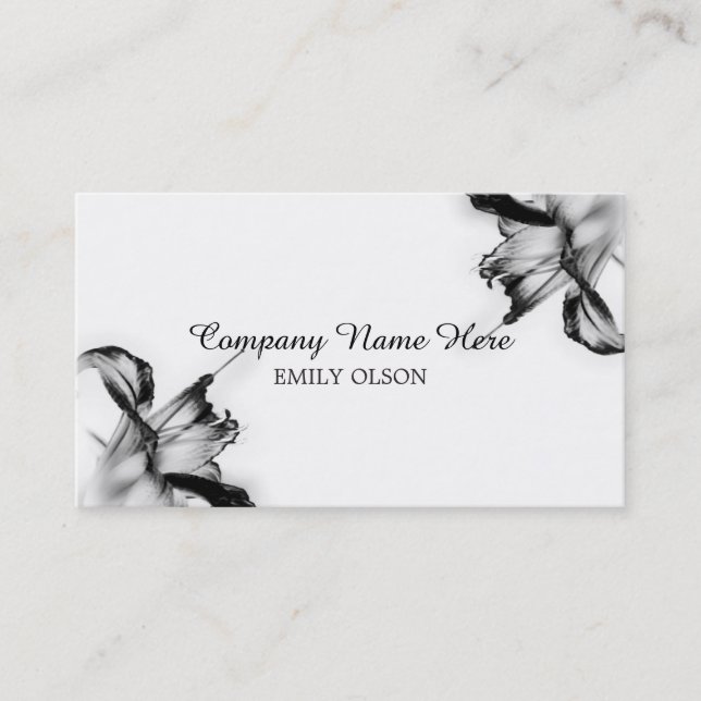 Moderne Tiger Lily Business Card Visitenkarte (Vorderseite)