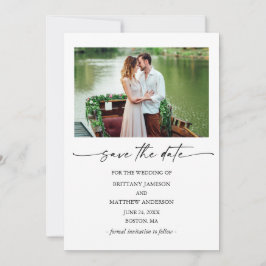 Moderne Tintenpatronen-Foto Minimalistisch Save The Date