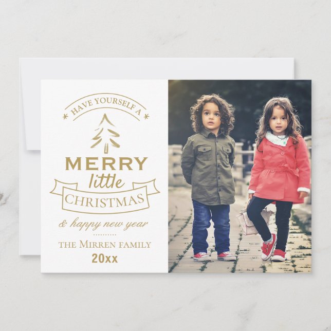 Moderne Tips // Foto Feiertagskarte (Vorderseite)