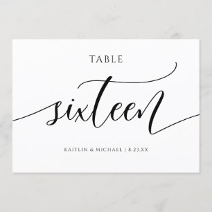 Moderne Tischkarten für Hochzeiten - Kalligrafie - Einladung