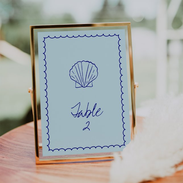 Moderne Tischnummer der blauen Mittelmeerregion (Von Creator hochgeladen)