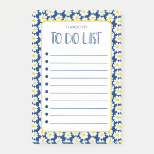 Moderne To-Do-Liste mit Gänseblümchen Post-it Klebezettel