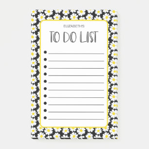 Moderne To-Do-Liste mit Gänseblümchen Post-it Klebezettel