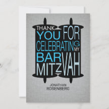 Moderne Torah Danke, grau und blau