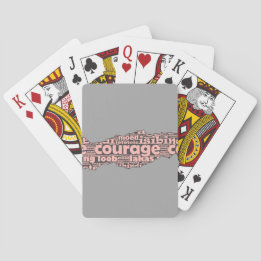 Moderne Torn Gray & Pink Courtypografie Spielkarten