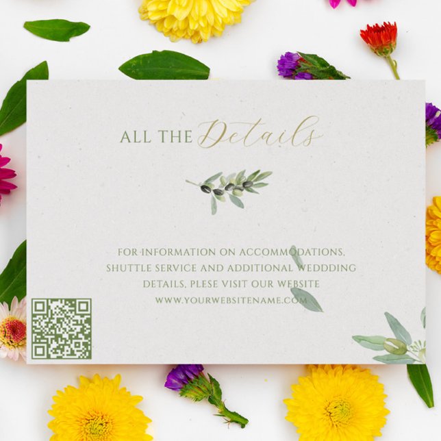 Moderne Toskana Olive Blätter Zweigstellen-DETAILS Einladung (Von Creator hochgeladen)