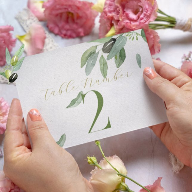 Moderne toskanische Olivenbäume Blätter Zweigstell Dankeskarte (Von Creator hochgeladen)