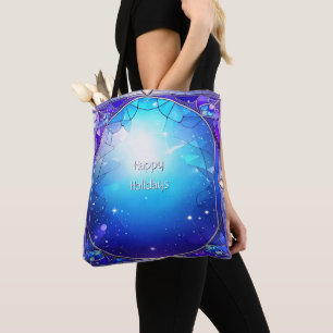 Moderne Tote-Tasche mit Buntglas-Muster