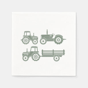 Moderne Traktor-Kind Geburtstagsfeier Serviette