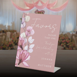 Moderne transparente Blumenpartygeschenke in staub Sockelschild