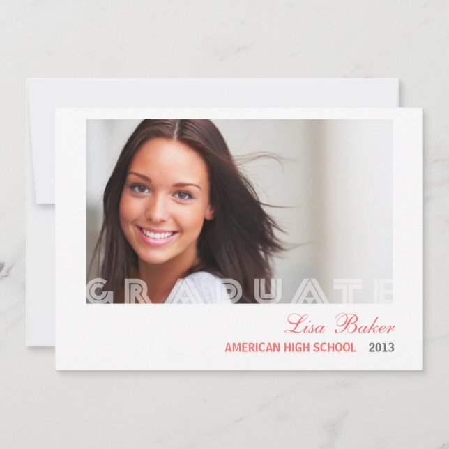 Moderne Transparenz-Abschluss-Mitteilung Einladung (Vorderseite)