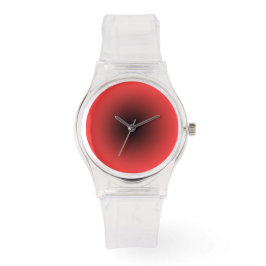 Moderne Transparenz mit Schwarz-Korallen-Rot-Dial Armbanduhr