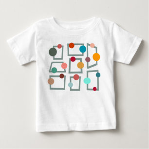 Moderne Trapezoiden und Kreise des mittleren Jahrh Baby T-shirt