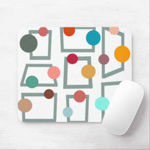 Moderne Trapezoiden und Kreise des mittleren Jahrh Mousepad