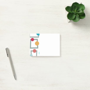 Moderne Trapezoiden und Kreise des mittleren Jahrh Post-it Klebezettel