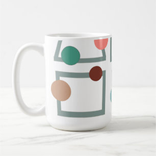 Moderne Trapezoiden und Zirkel des Jahrhunderts Ka Kaffeetasse