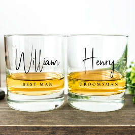 Moderne Trauzeuge Trauzeuge Wedding Whiskyglas