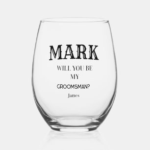 Moderne Trauzeugen Trauzeuge Bachelor Party Custom Weinglas Ohne Stiel