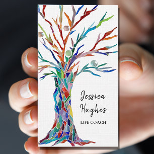 Moderne Tree Life Coach Business Card Visitenkarte