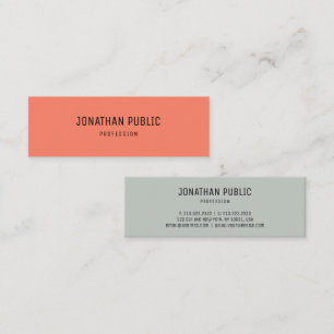 Moderne Trendfarben Elegantes einfaches Template Mini Visitenkarte
