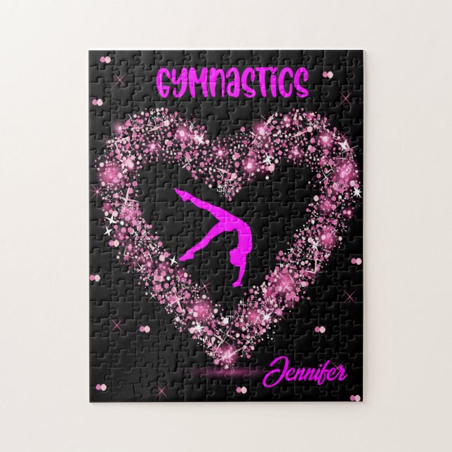 Moderne Trendgymnastik - Personalisierter Name Puzzle (Vertikal)