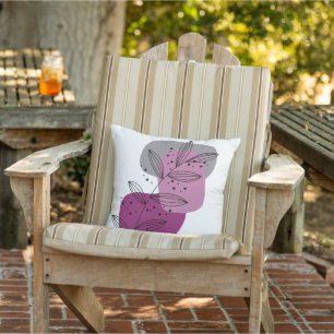 Moderne trendige Abstrakt florale Boho Chic Kissen