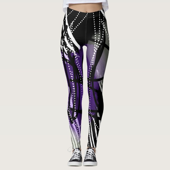 Moderne, trendige Abstrakte Leggings (Vorderseite)