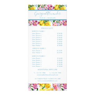 Moderne trendige Aquarell-Blumen-Business-Rack-Kar Werbekarte