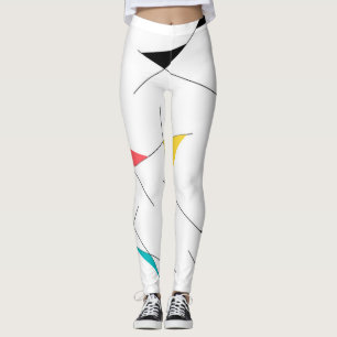Moderne, trendige, einfache, lustige geometrische leggings