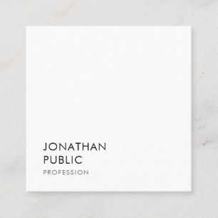 Moderne, trendige Einfache Vorlage Elegantes Beruf Quadratische Visitenkarte