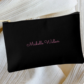 Moderne Trendige Elegante Schwarze Stylische Monog Zubehörtasche