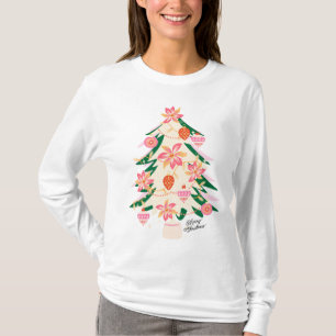 MODERNE Trendige Festliche Retro-Weihnachtsbaum-Fe T-Shirt