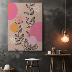 Moderne trendige florale künstlerische Heimwandkun Poster