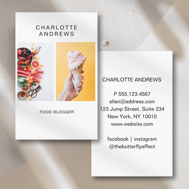 Moderne trendige Foto Business Card Visitenkarte (Modern Trendy Photo Business Card)
