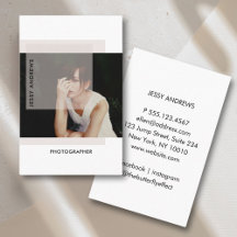 Moderne trendige Foto Business Card