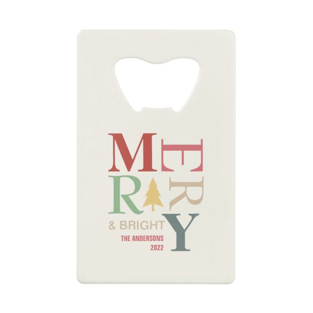 Moderne, trendige, fröhliche und helle Minimalisti Geldbeutel Flaschenöffner (Vorderseite)