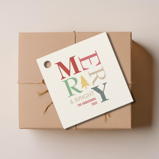 Moderne, trendige, fröhliche und helle Minimalisti Geschenkanhänger (Von Creator hochgeladen)