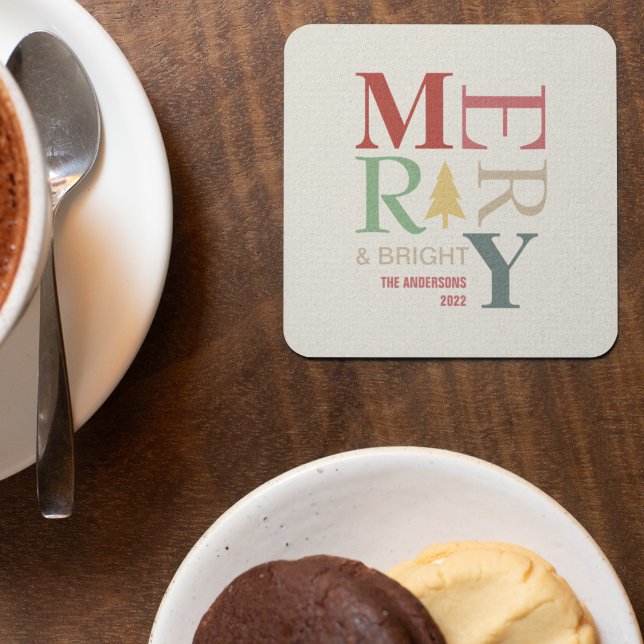 Moderne, trendige, fröhliche und helle Minimalisti Rechteckiger Pappuntersetzer (Von Creator hochgeladen)