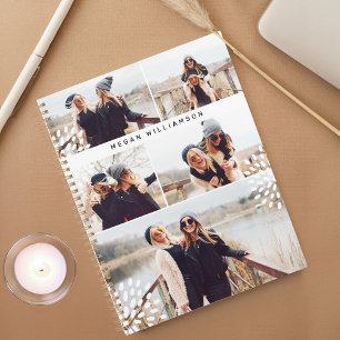 Moderne, trendige Fünf-FotoCollage Personalisiert Planer