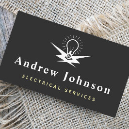 Moderne, trendige Glühbirnen-Lichtdienste Visitenkarte