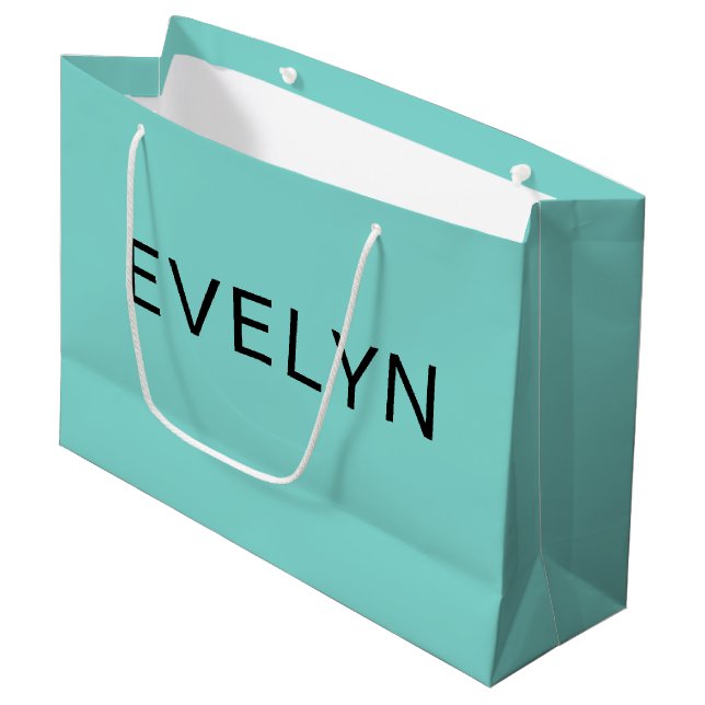 Moderne trendige große Geschenktasche mit personal Geschenktüte (Vorderseite Schrägansicht)