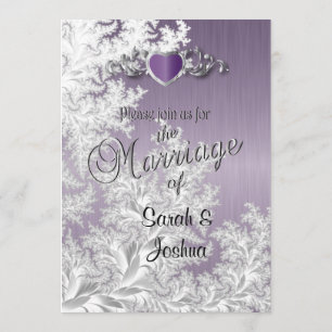 Moderne, trendige Hochzeit in einem Amethyst Lila Einladung
