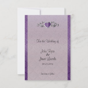 Moderne, trendige Hochzeit in einem Amethyst Lila Save The Date
