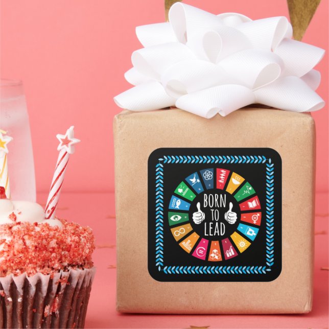 Moderne, trendige Inspirierend Geschenke für Ihre  Quadratischer Aufkleber (Party)